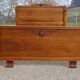 Art Deco walnut bed for 140/190cm base
