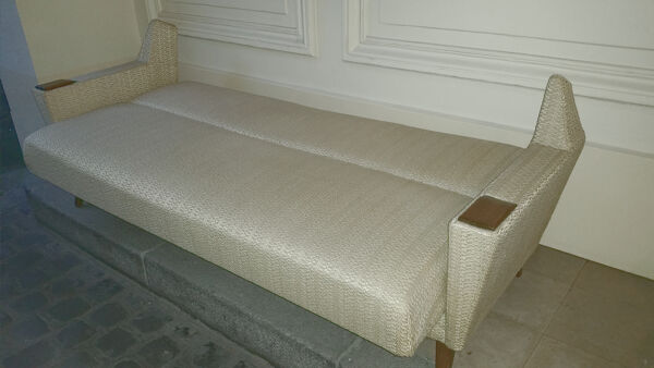 Sofa club design Architectural daybed cliclac années 50/60 danois vintage