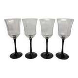 Vintage French white wine glasses by Luminarc