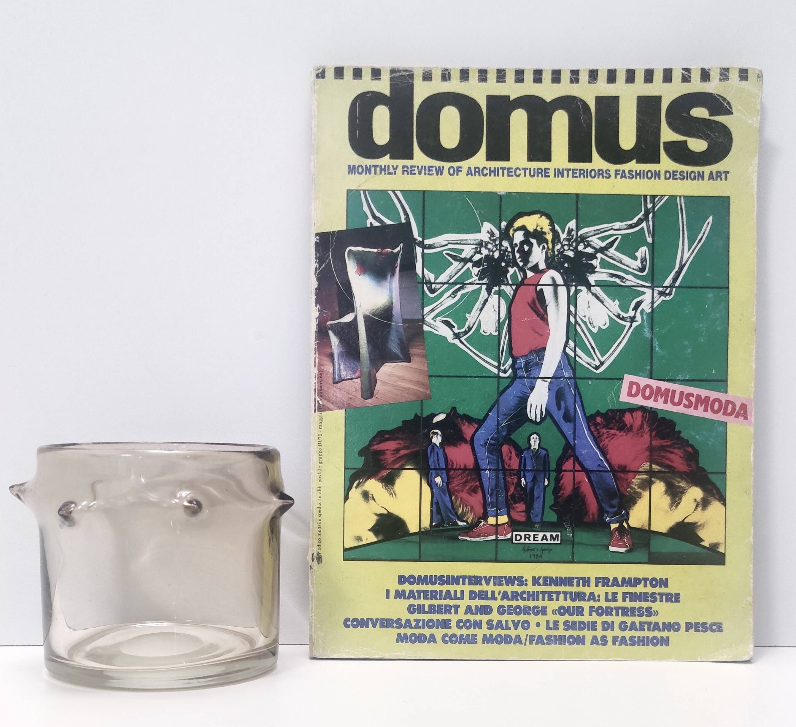 Amber Murano Glass Vase with Bugne Ascribable to Ercole Barovier, Italy