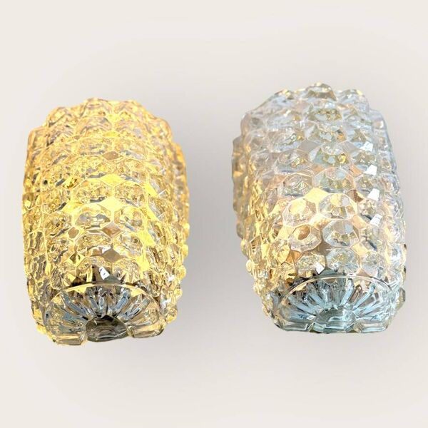 Appliques Helena Tynell Glashütte Limburg 1960 vintage Allemagne x2