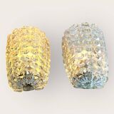 Helena Tynell Glashütte Limburg 1960 vintage Germany wall lights x2