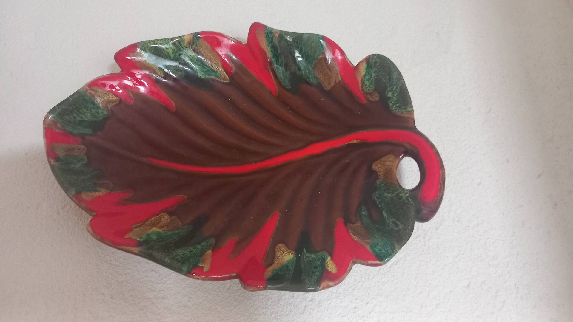 Large ceramic platter from Vallauris vintage – 36x26 cm