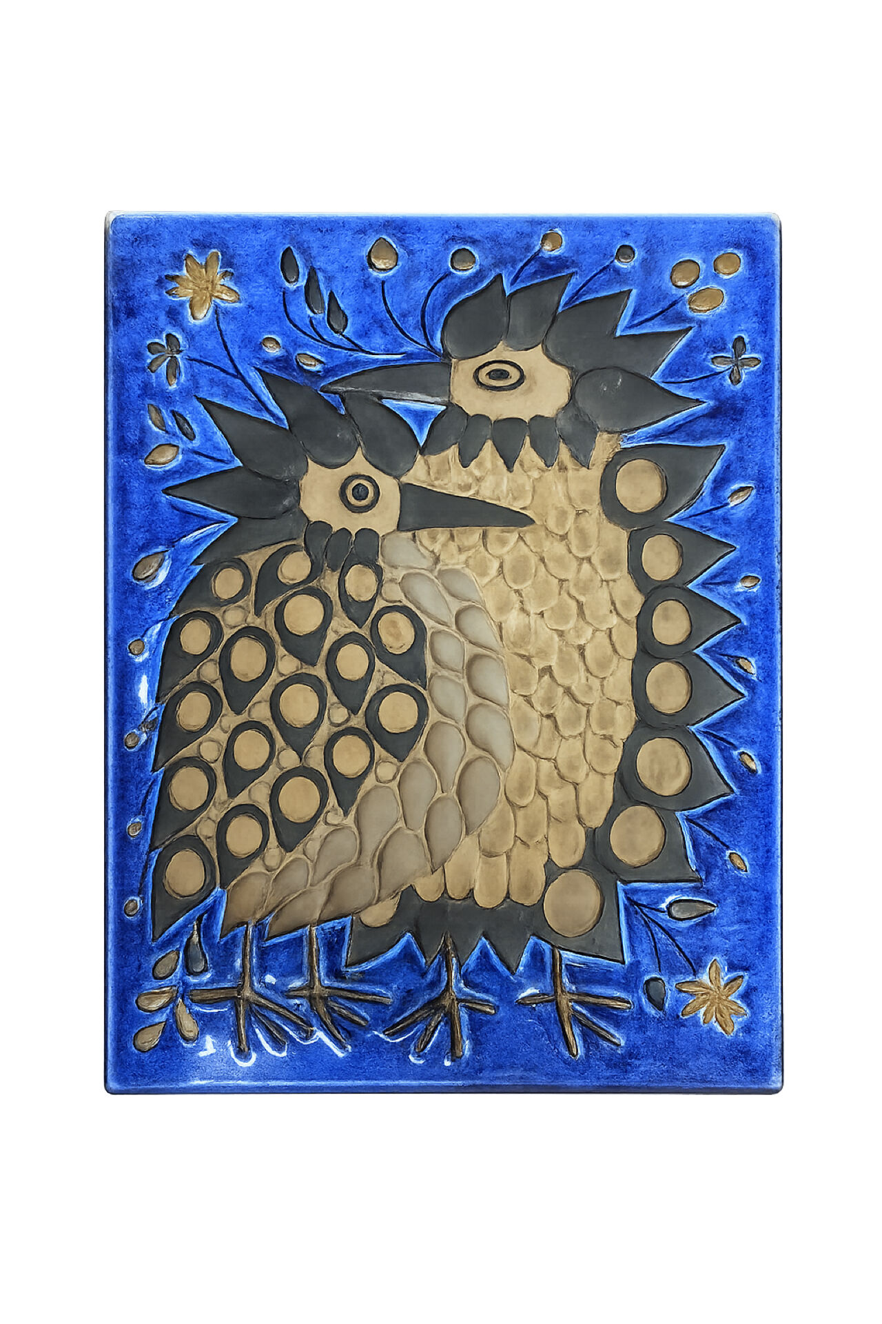Beth Breyen “Crazy Birds” Relief mural en grès – Royal Copenhagen / A