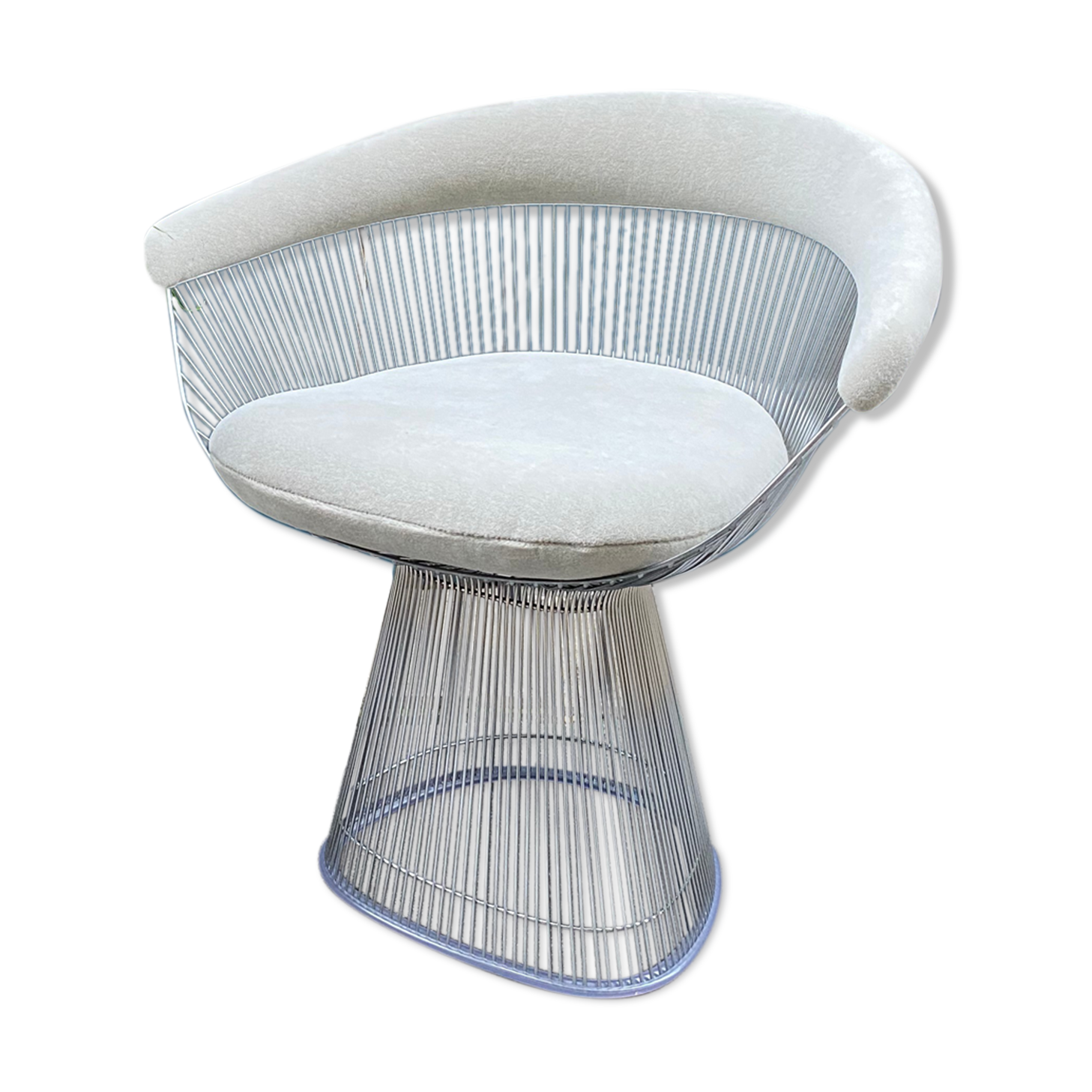 Velvet armchair by Warren Platner for Knoll