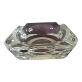 Square solid glass ashtray