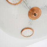 Glass and brass ceiling or pendant light