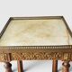 Mahogany, marble and bronze side table / guéridon in Louis XVI style.