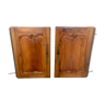 Pairs of old recessed doors