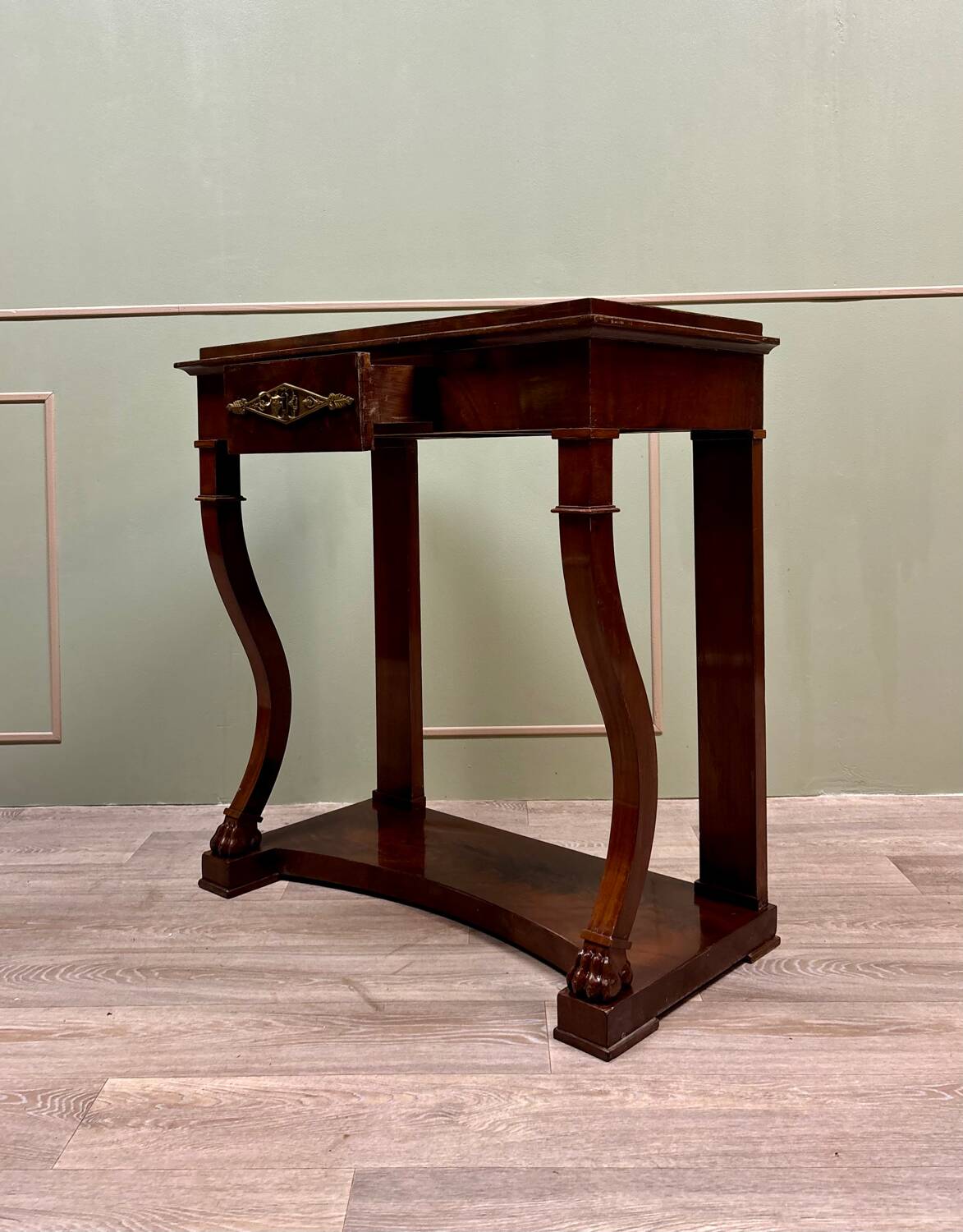 Console in flamed mahogany from empire 19th century
