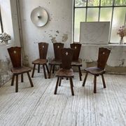 Solid oak chairs Savoyard cap popular art