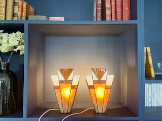 Pair of wall sconces "tiffany" way