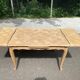 Renovated Louis XV extendable dining table in solid oak 120-200cm