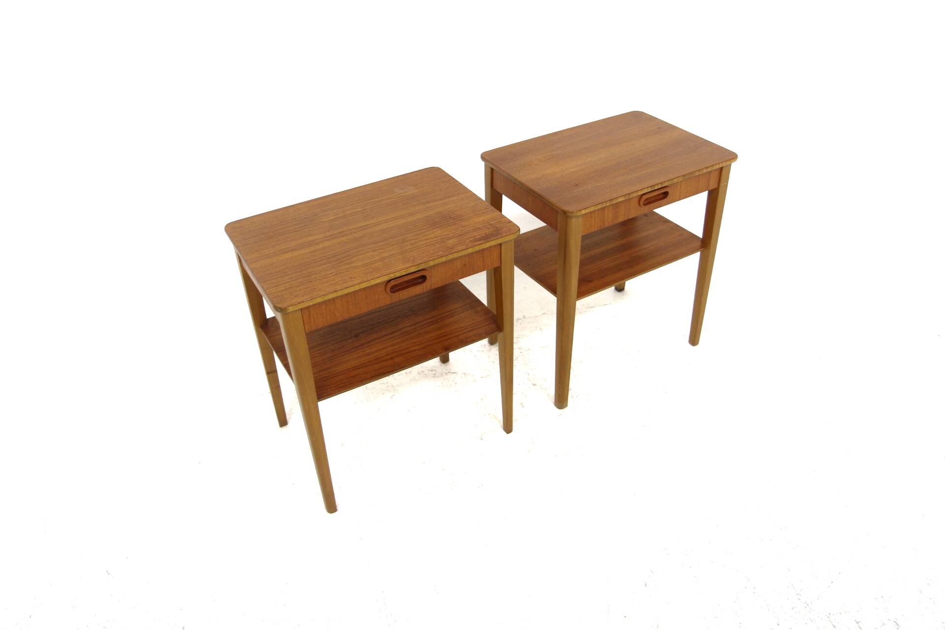 Pair of Scandinavian teak bedside tables, Björkås Möbelfabrik, Sweden, 1960