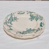 Set of 4 dessert plates Terre de Fer