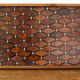 Elm magnifying glass tray and mother-of-pearl