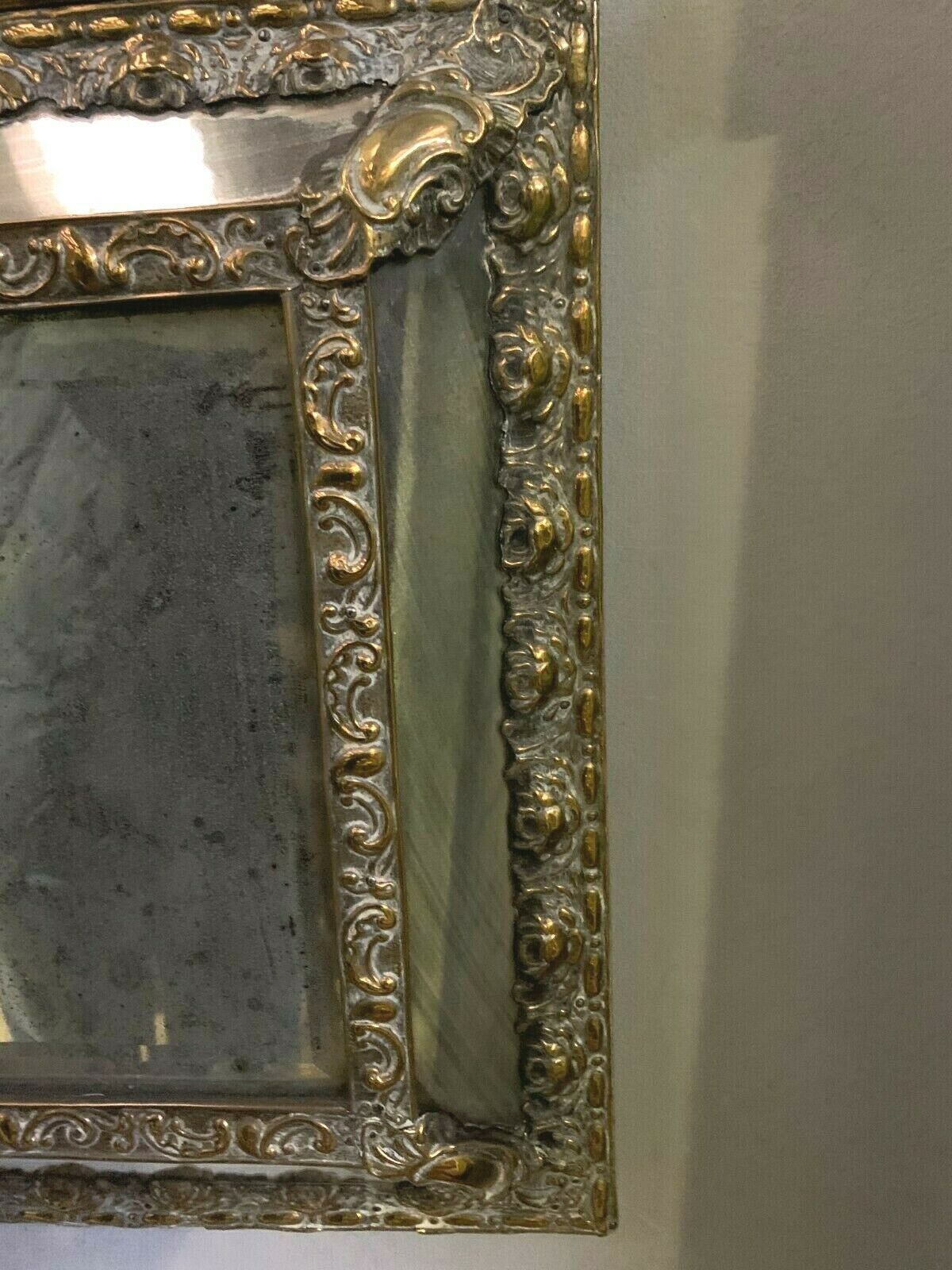 Mirror by-close copper repulsed 19th century h 59 X l 34 cm