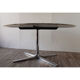 Roche Bobois oval table in marble and aluminum 1970