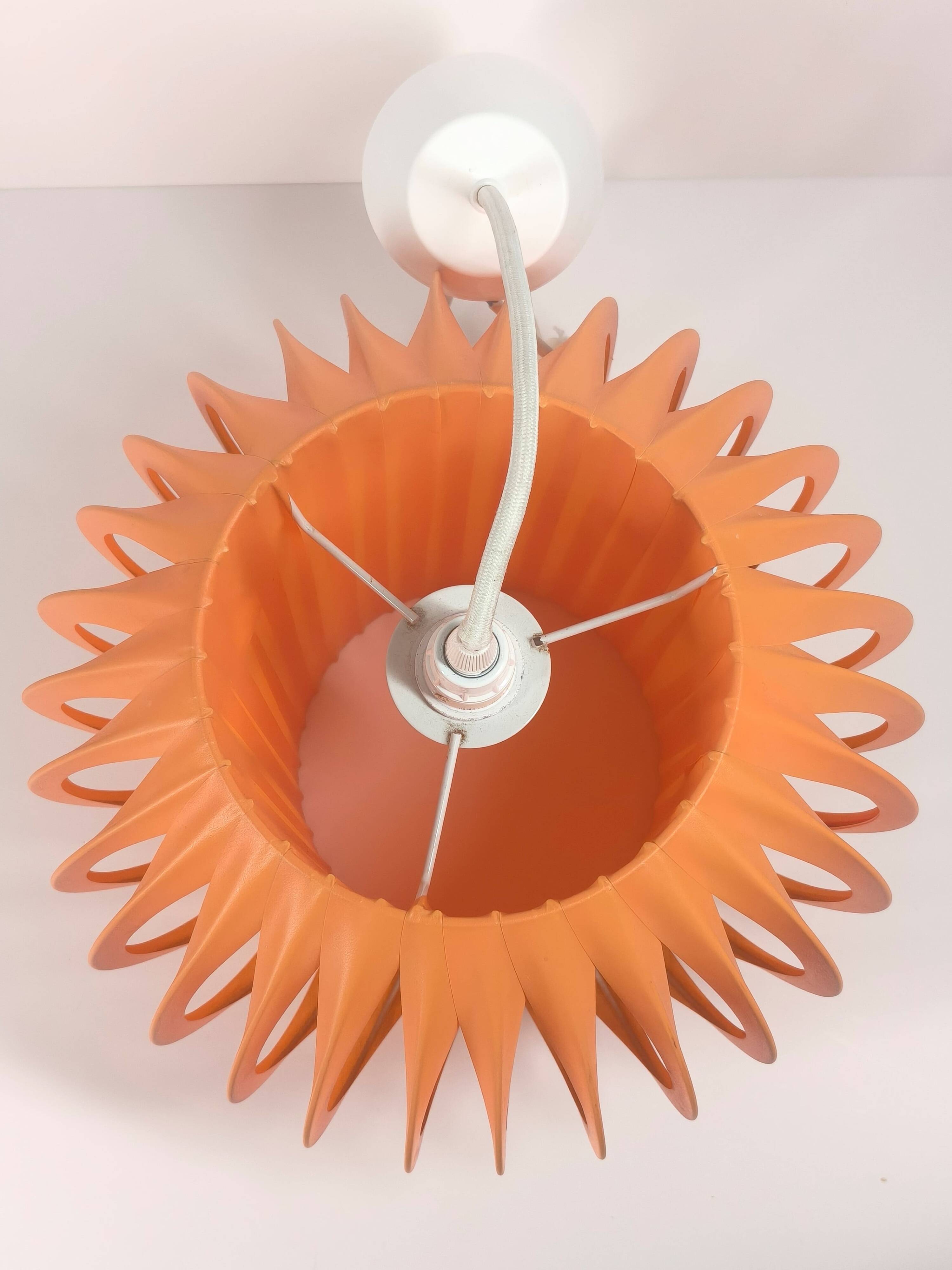 Vintage pendant lamp - Dutch design - Orange - Space Age