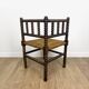 Old wooden ball fireside chair