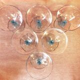 Vintage blue champagne glasses