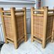 Pair of bedside lamps in rattan bamboo 70s