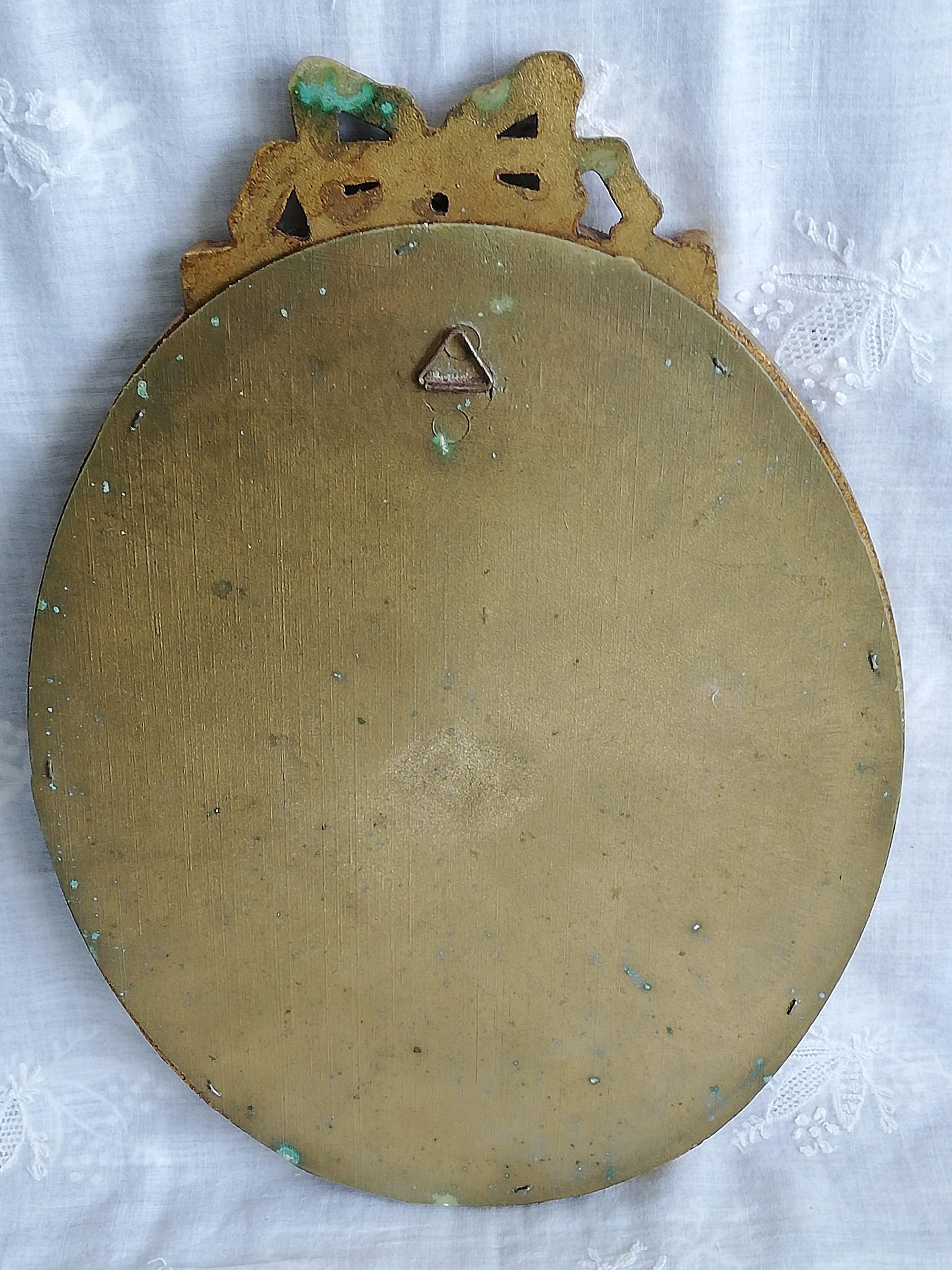 Golden wood mirror 21x31cm