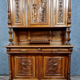 Renaissance style sideboard in solid walnut around 1850