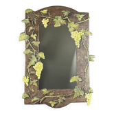 20th Century Carved Wooden Mirror With Vine Decor