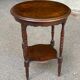 Vintage art deco round shelf in solid wood
