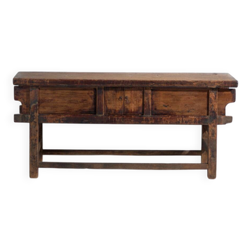 Old elm wood console – China, around 1900