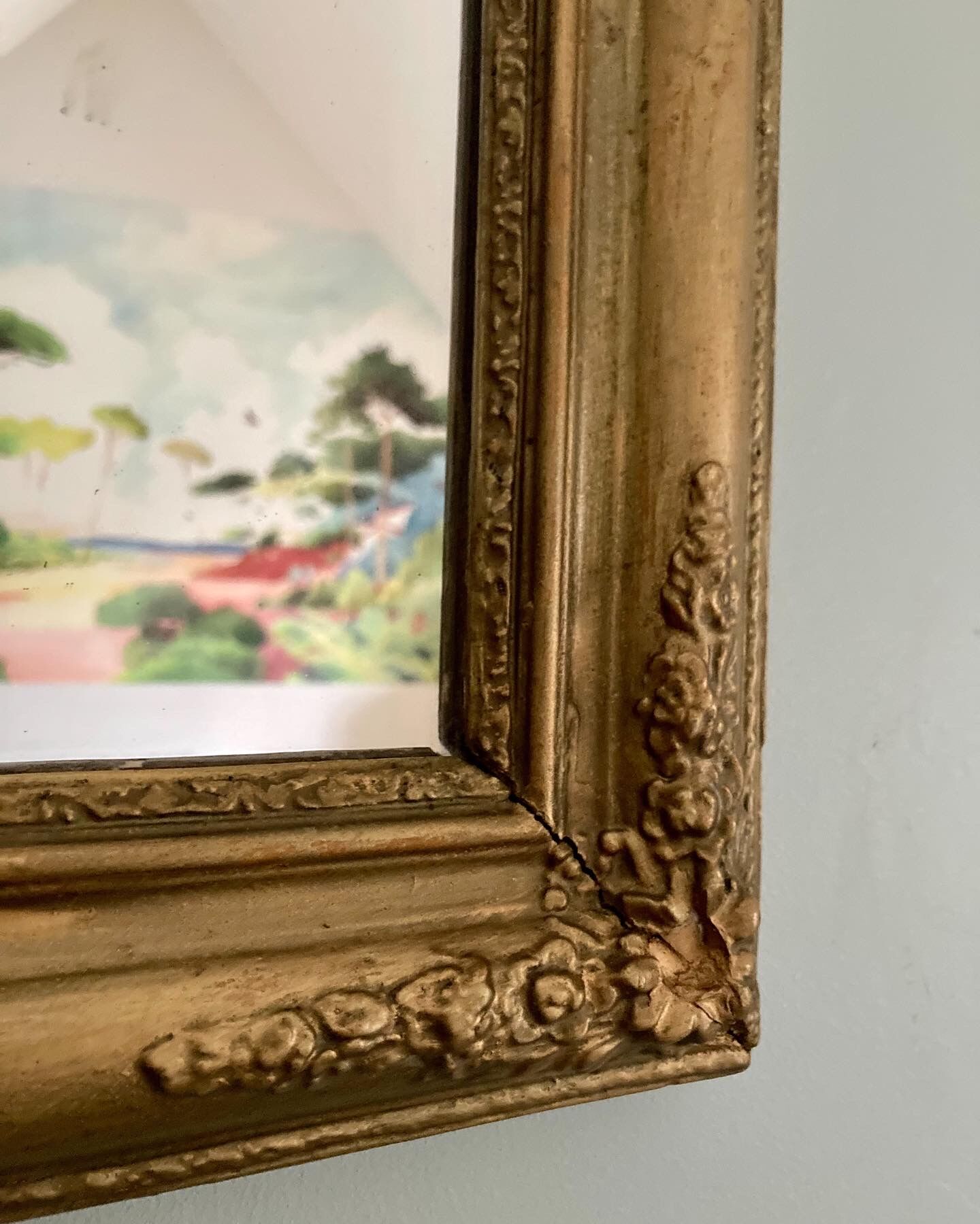 Miroir doré ancien 47x57cm