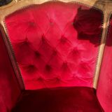 Large Louis XV style padded bergère