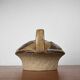 Mushroom-shaped ceramic candlestick from mid-century by Haico Nitzsche for Søholm, 1960s.