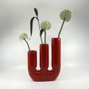 Vase with 3 necks in ceramic • space age • Italy • Circa 60/70
