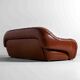 Rare "Capriccio" sofa in scrunched leather by Eurosalotto, 1970s