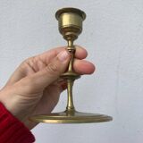 Small 19th century gilded brass candlestick