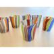 Set of 6 Contemporary Multicolored Murano Glass Glasses