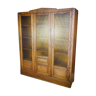Art deco bookcase with stained glass windows - 1930s