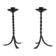 Pair of vintage Scandinavian metal candle holders