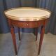 Mahogany and marble bouillotte table