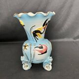 Tripod vase in Cerdazur enamelled slip, 20th century