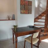 Wooden desk, leather top, extensions