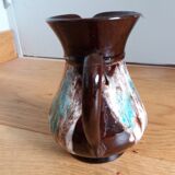 Flamed ceramic pitcher