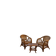 Fauteuils et table en osier
