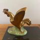 Bronze and marble bookends representing 2 roosters