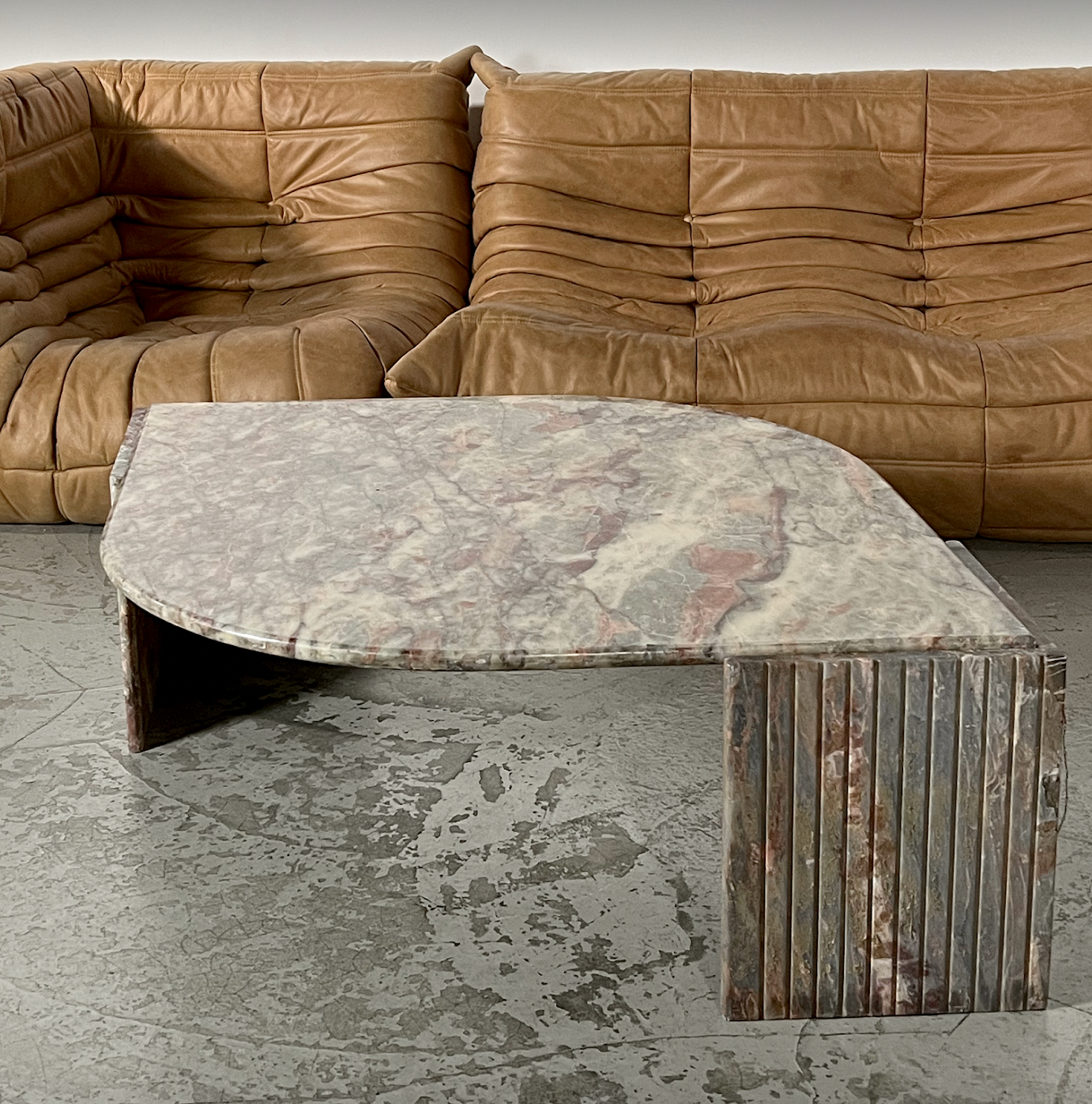 Green marble coffee table