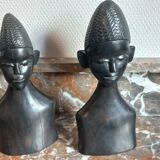 African carved wooden couple