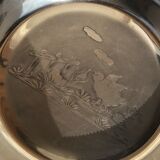Baby plate silver metal spoon silver 30s