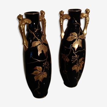 Pair of Gustave Asch vases